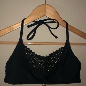 CROCHET BLACK BIKINI TOP